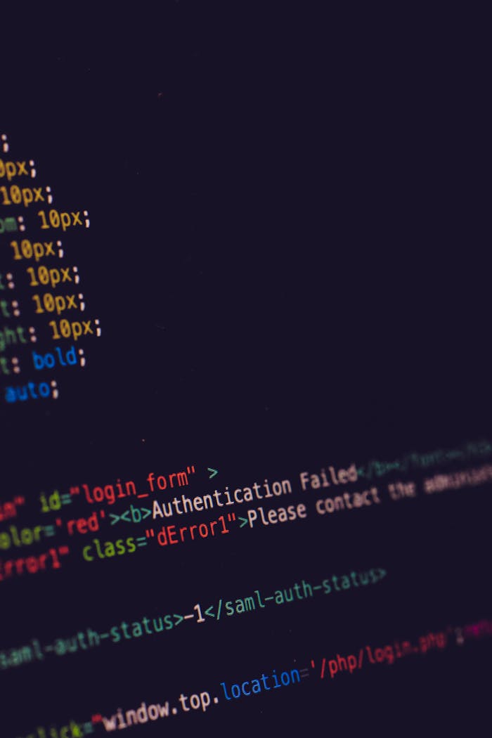 services-01 Close-up of programming code on a dark screen, highlighting software development concepts.
